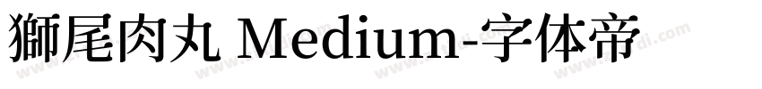 獅尾肉丸 Medium字体转换